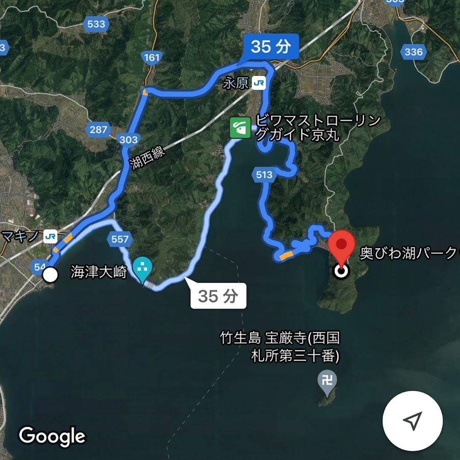 琵琶湖から展望台